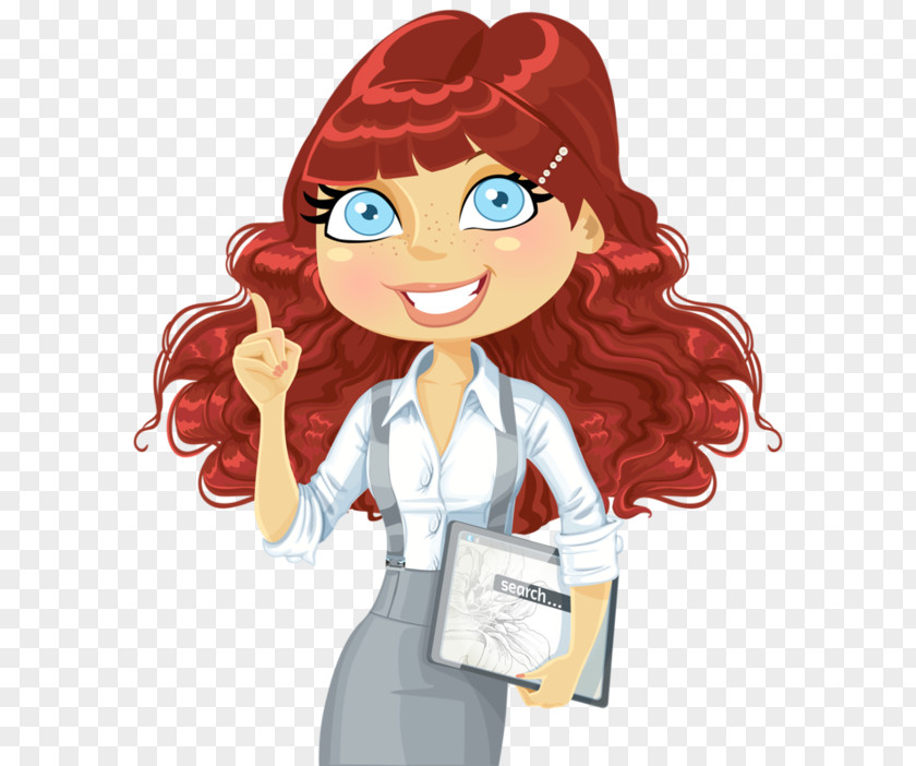 The Teacher Worked Hard Red Hair Clip Art PNG