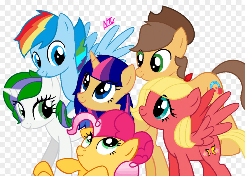 Next Generation Pony Rainbow Dash Applejack Fluttershy Twilight Sparkle PNG
