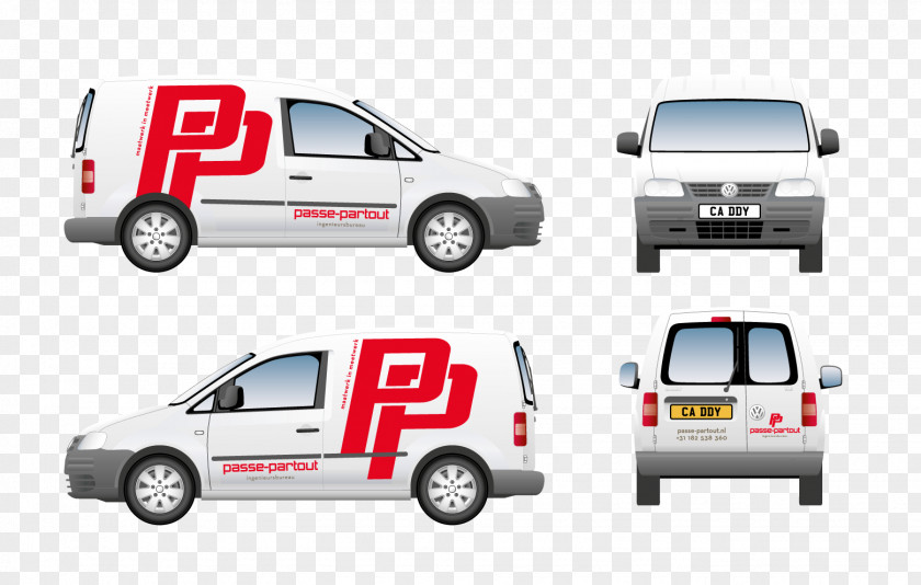 Volkswagen Caddy Compact Van Car PNG