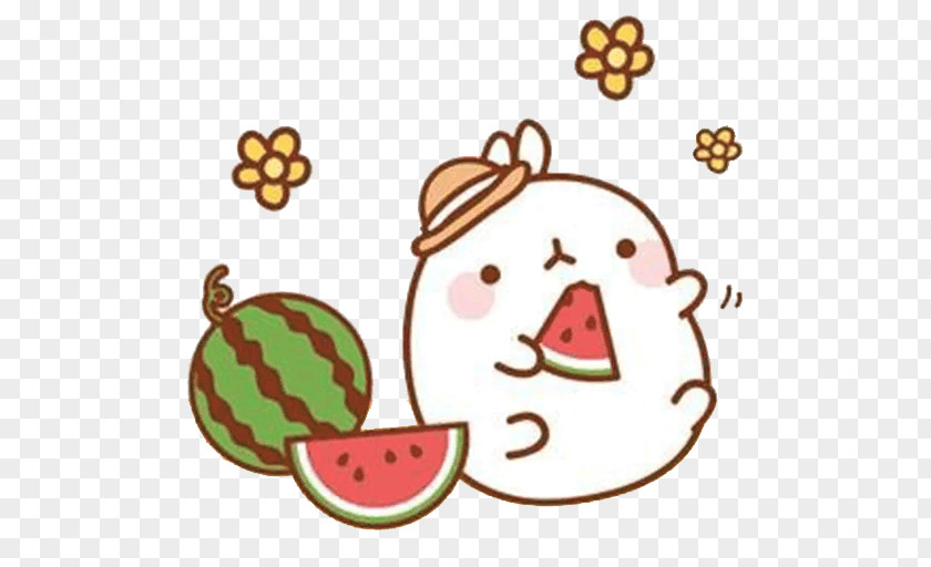 Watermelon Pusheen Eating Breakfast Food PNG