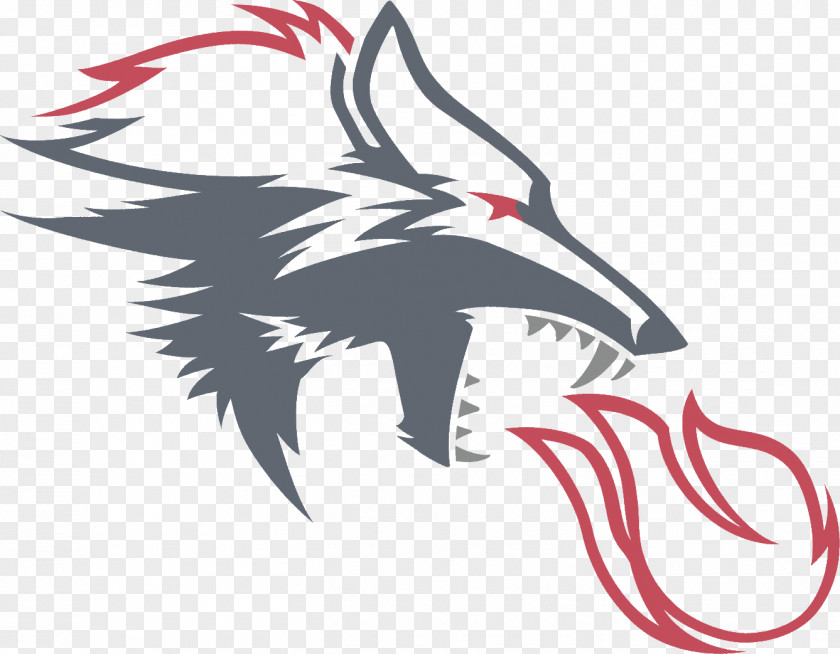 Wolf Sticker Gray Logo Decal PNG