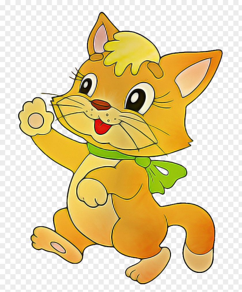 Whiskers Fictional Character Cartoon Clip Art Yellow Tail Animated PNG