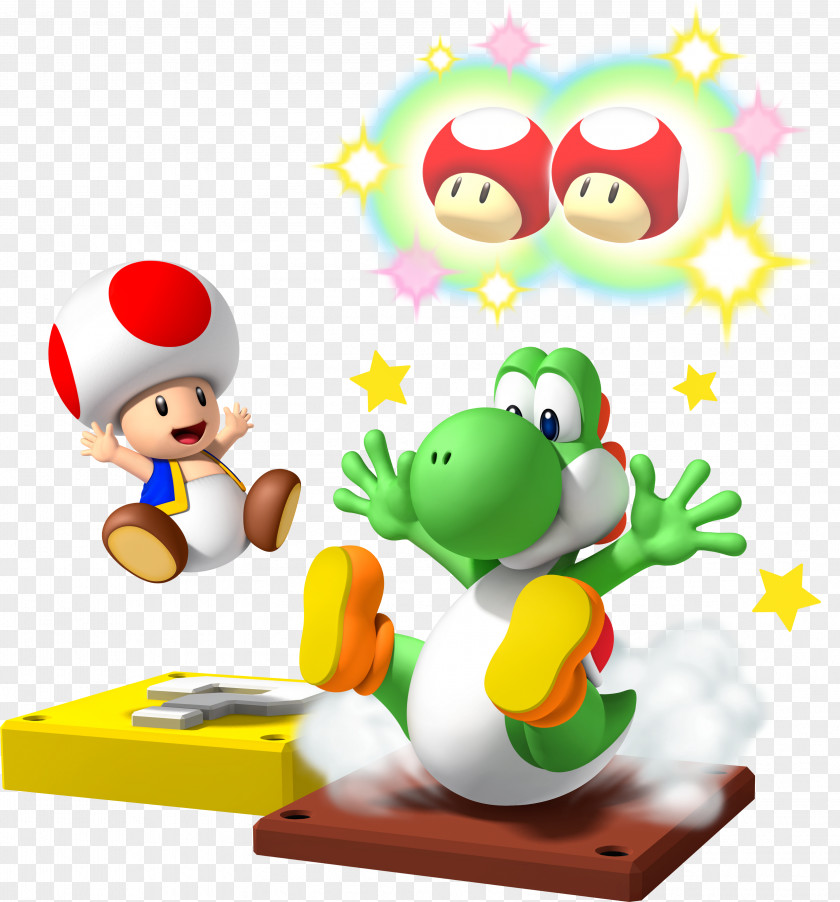 Yoshi Mario Party 9 & Super World Luigi PNG