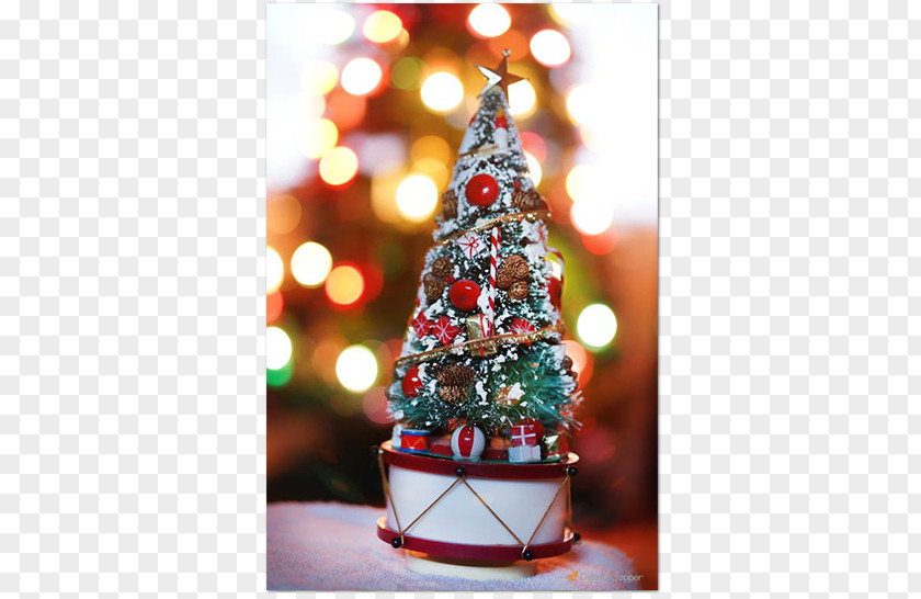 Bokeh Lights Christmas Tree Ornament PNG