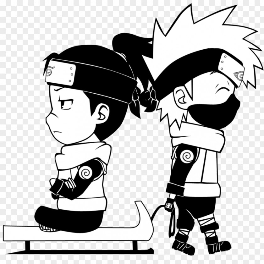 Scatter Cartoon Rock Lee Black And White Sasuke Uchiha Naruto Akatsuki PNG