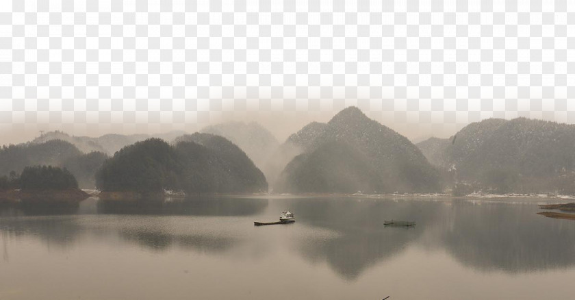 Classical Traditional Ink Lake Loch PNG