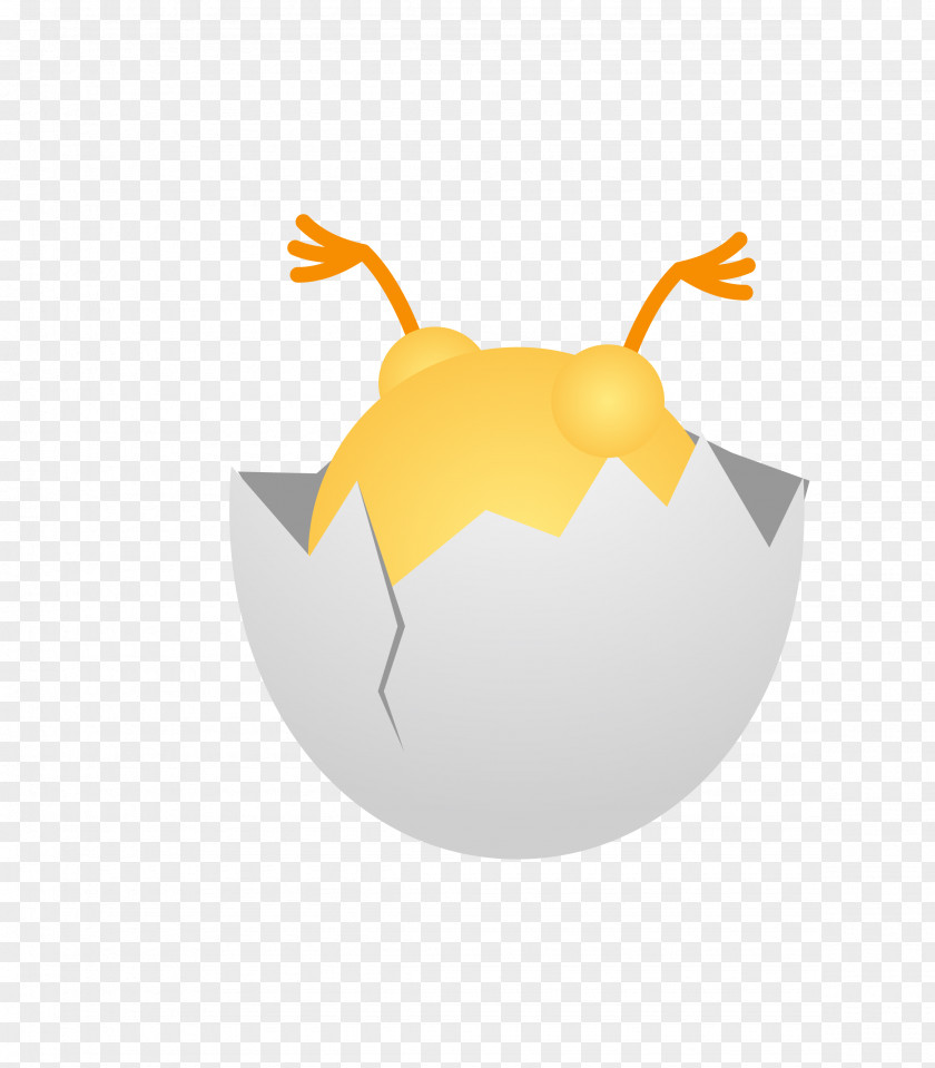 Vector Yellow Onion Easter Bubble Chicken Clip Art PNG