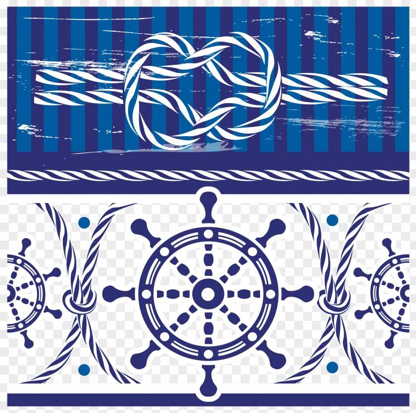 Sea Helmsman Blue Vector Euclidean Symbol Pattern PNG