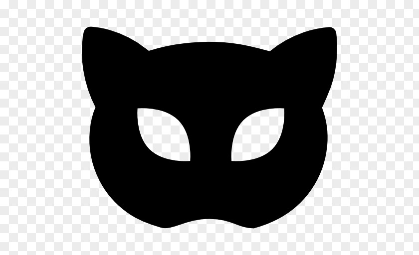 Whiskers Black Cat Silhouette PNG