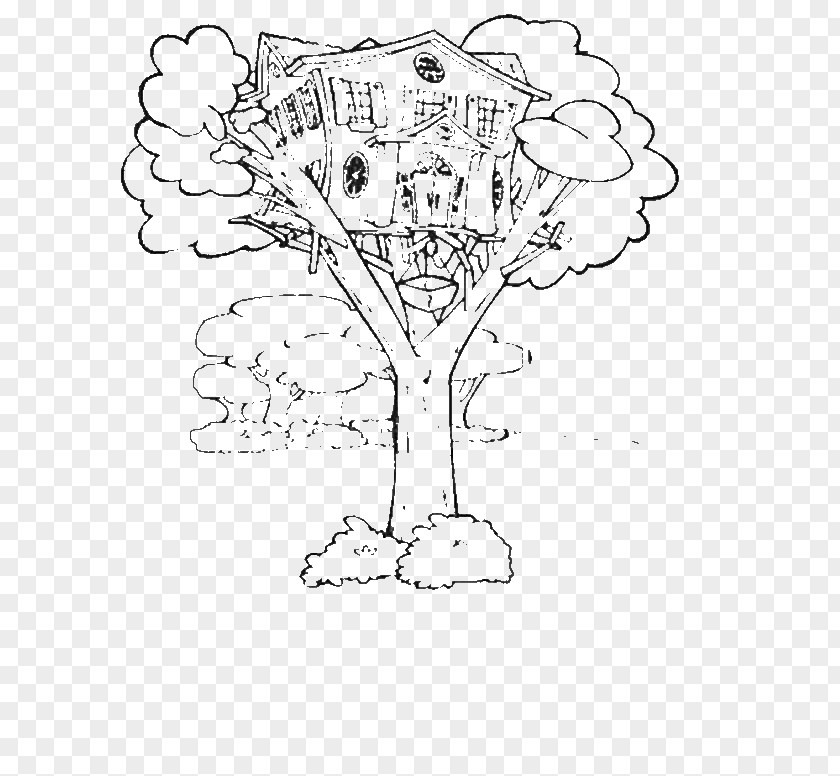 Drawing Plant Line Art Coloring Book Tree PNG