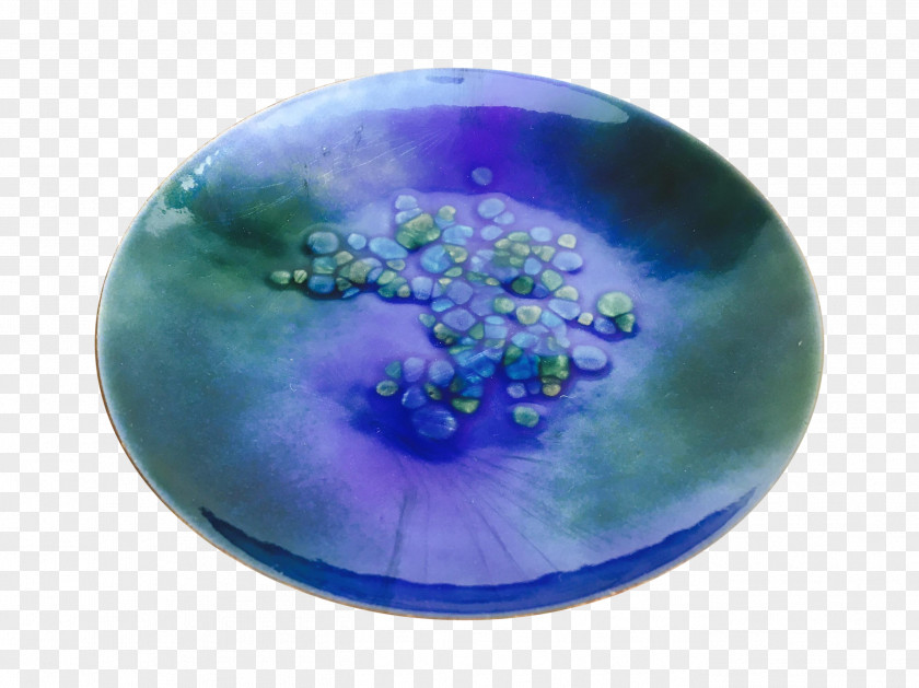 Enamel Glass Turquoise Sphere Organism Bead PNG