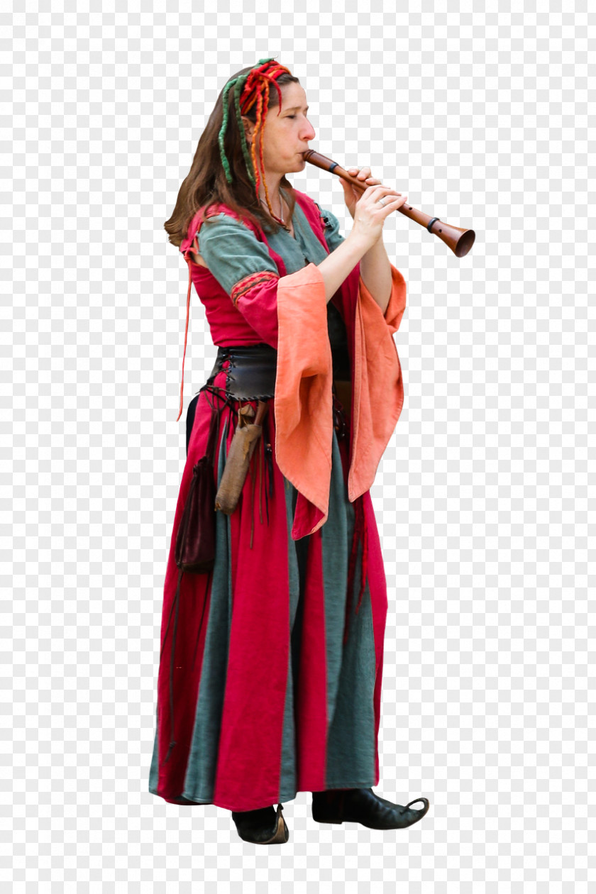 Middle Ages Musical Instruments Flute Musician Busker PNG