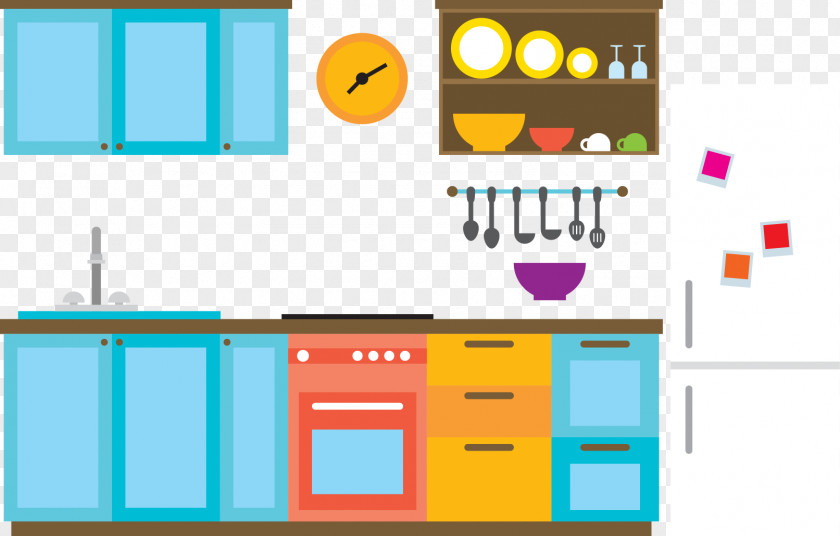 Vector Kitchen Combined Utensil Cabinet Cooking PNG