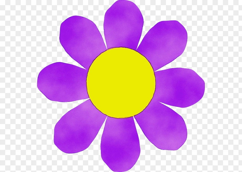 Wildflower Plant Petal Violet Purple Yellow Flower PNG