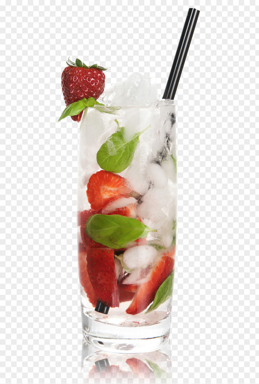 Basil Cocktail Garnish Caipirinha Strawberry Juice Sea Breeze PNG