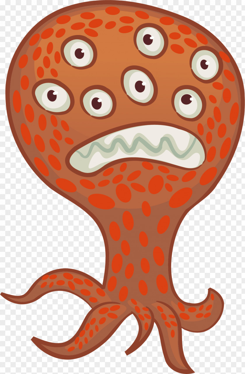Octopus Shaped Virus Clip Art PNG