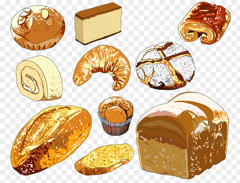 Cooking Illustration Danish Pastry Food Dessert Bread PNG