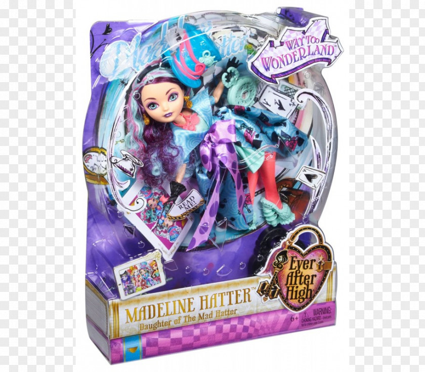 Doll Ever After High Way Too Wonderland Madeline Hatter Legacy Day Apple White Kitty Cheshire Toy PNG