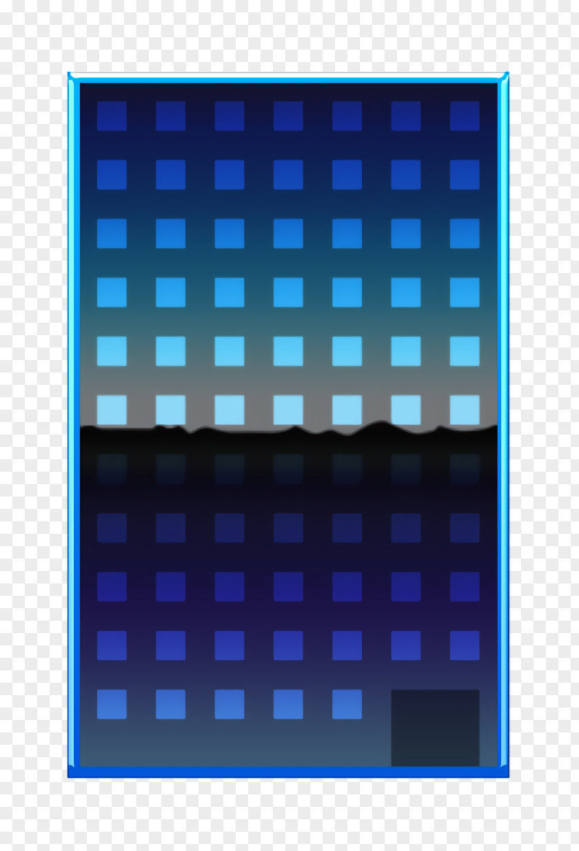 Electric Blue Rectangle Construction Icon PNG