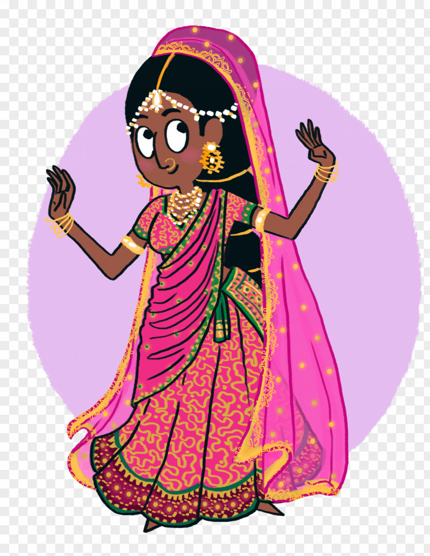 Magenta Pink Stevonnie Padma Patil Sari Character Fan Art PNG