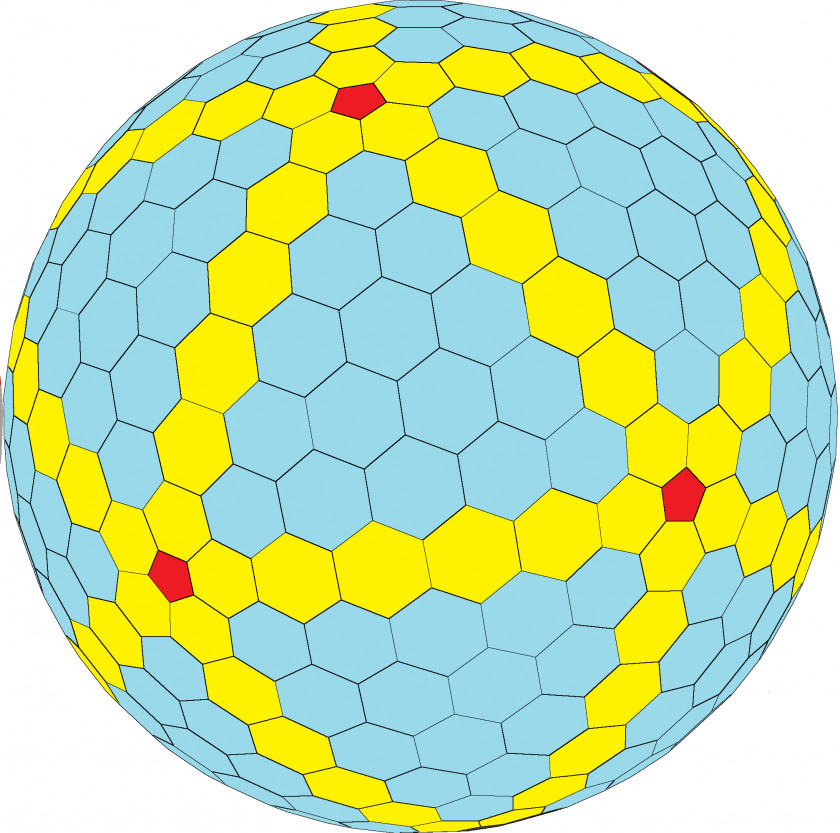 Polyhedron Goldberg Hexagon Pentagon Face PNG