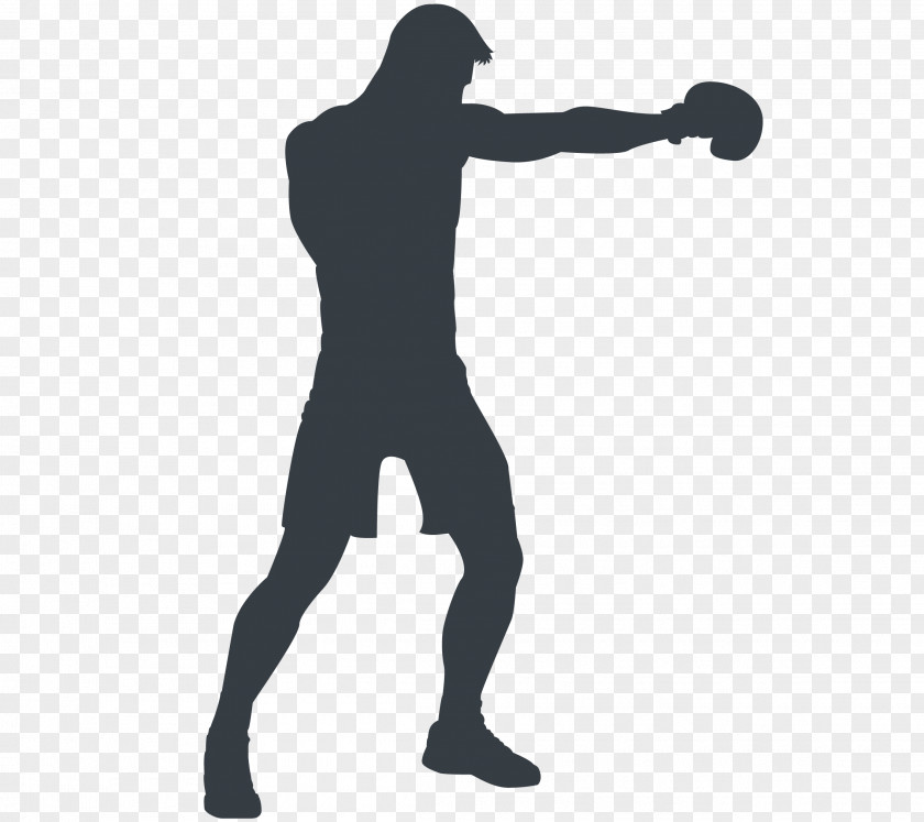 Silhouette Image Boxing Download PNG