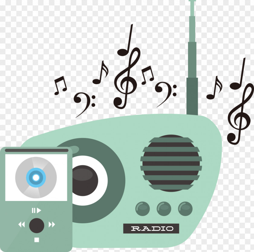 Vector Radio With MP3 U6536u97f3u673a Stock Illustration PNG