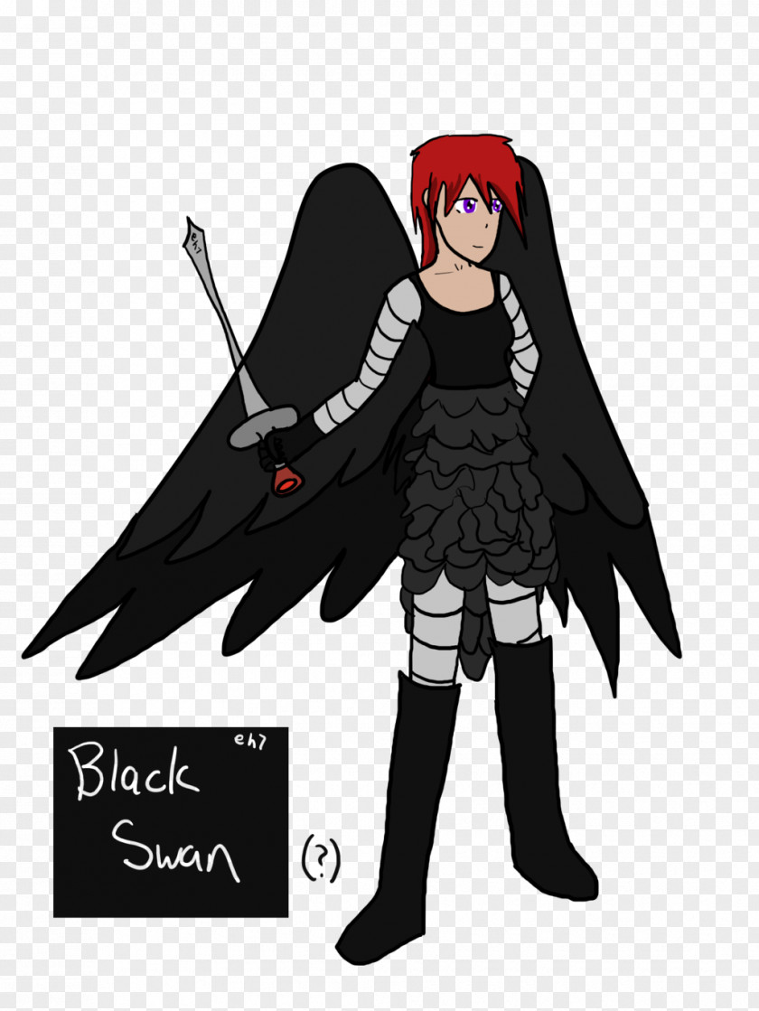 Black Swan Costume Design Legendary Creature Cartoon PNG