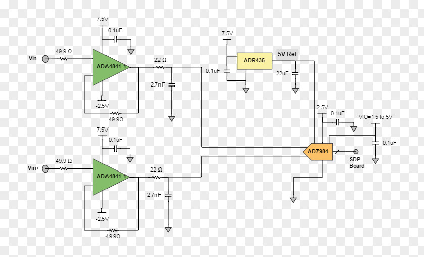 Design Amplifier Analog Devices Analog-to-digital Converter Information Schematic PNG