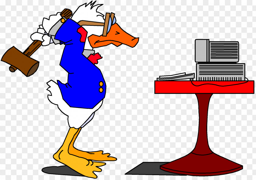 Donald Duck Computer Hunt Clip Art PNG