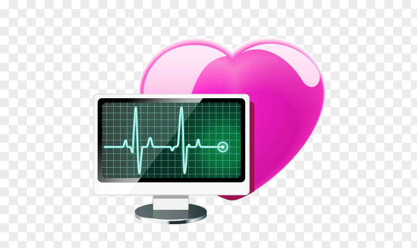 Electrocardiogram And Computer Electrocardiography Icon PNG