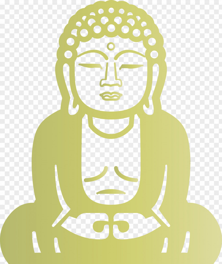 Green Head Meditation Yellow Sitting PNG