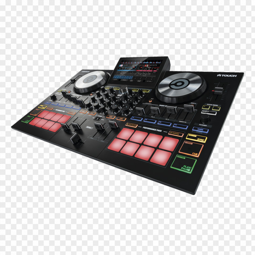 Laptop Reloop Touch DJ-Controller DJ Controller Touchscreen Virtual Disc Jockey PNG