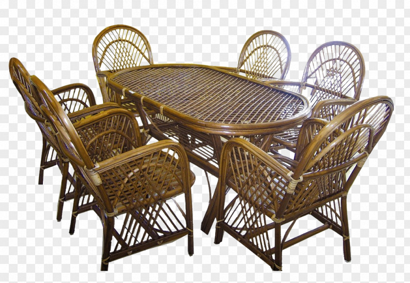 Table Chair Bamboo Koltuk Furniture PNG