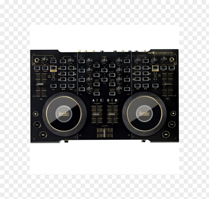Dj Console Disc Jockey DJ Controller Audio Mixers Hercules 4-Mx Mixer PNG
