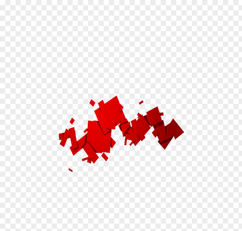 Red Confetti Paper PNG
