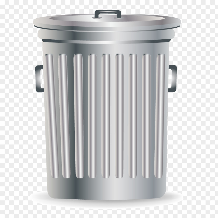Vector Metal Trash Can Waste Container Recycling Tin PNG