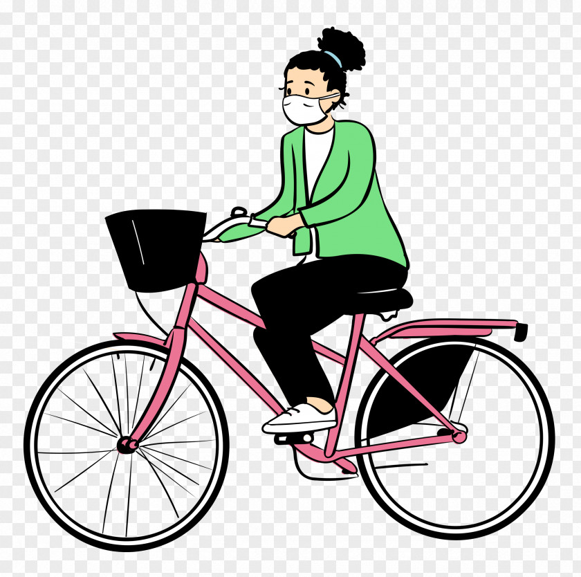 Woman Bicycle Bike PNG