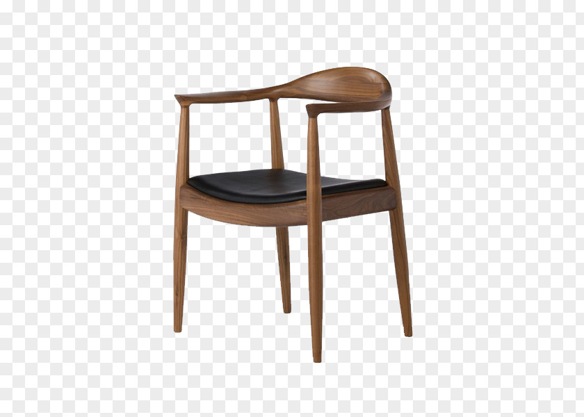 Black Leather Cushion Mahogany Armchair Wegner Wishbone Chair Eames Lounge The Furniture PNG