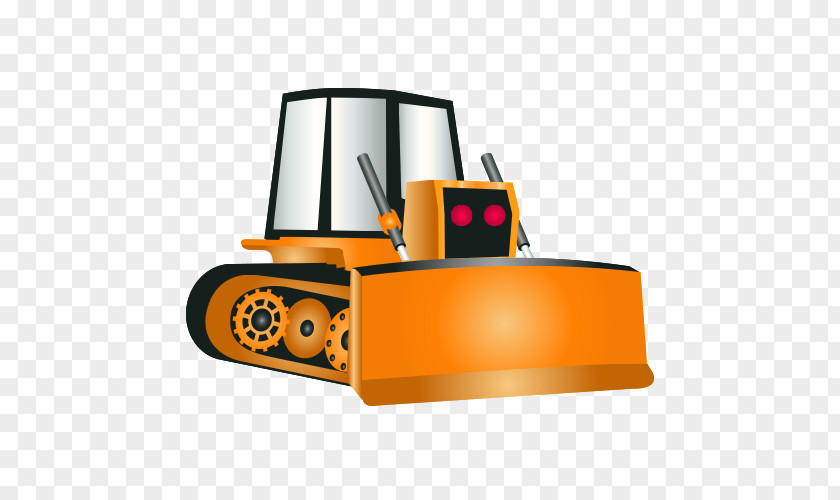 Cartoon Bulldozer Icon PNG