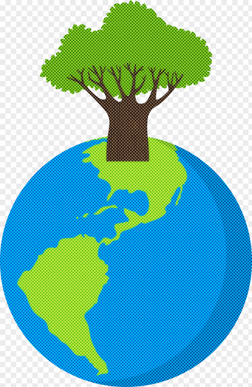 Earth Tree Go Green PNG