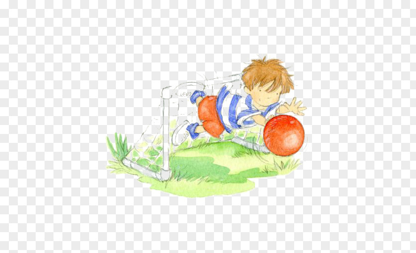 Kids Play Ball Child Drawing Illustration PNG