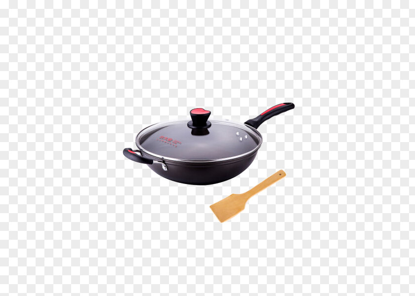 Large Non-stick Wok Cooking Imperial Smokeless Pot Frying Pan Surface Stainless Steel Tableware PNG