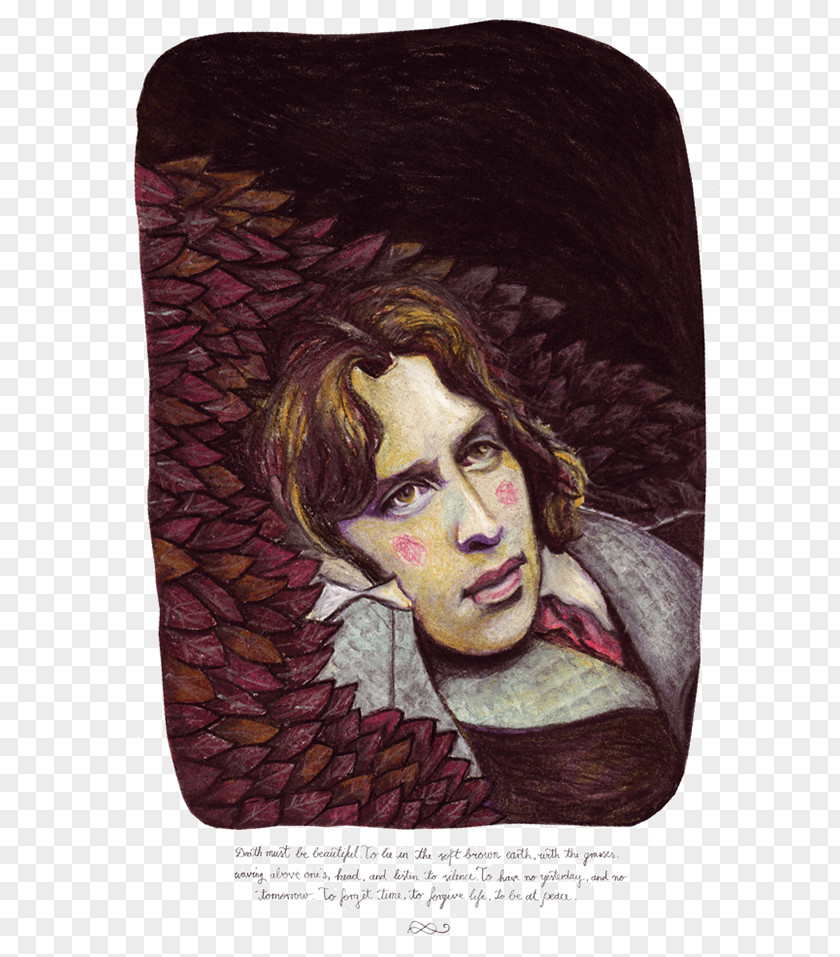 Oscar Wilde Portrait Poster Character PNG