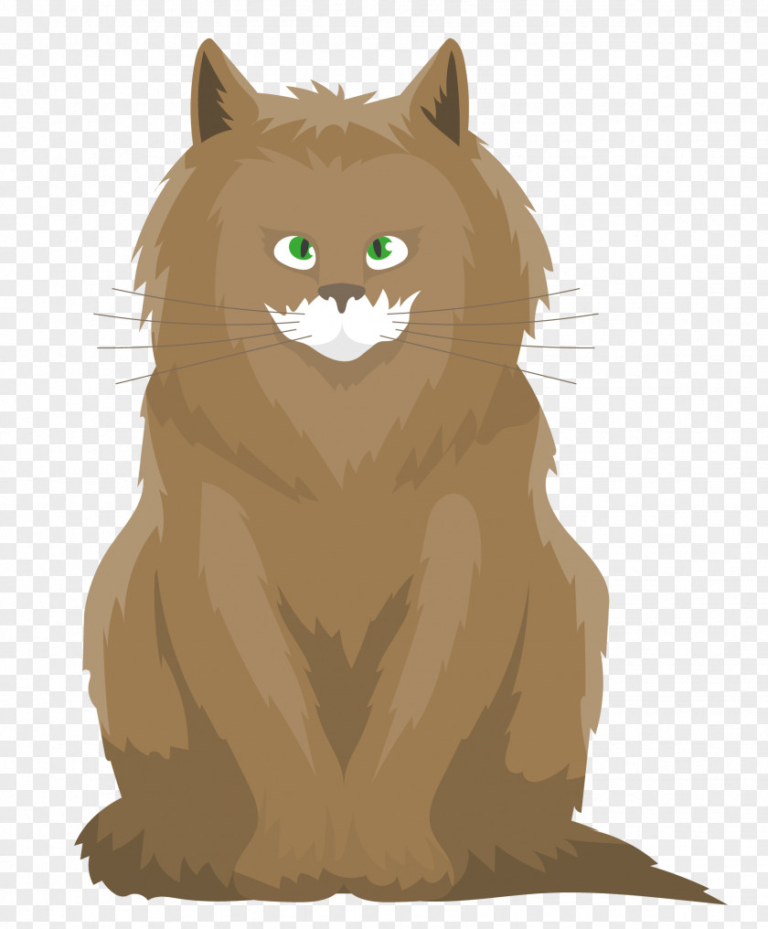Vector Cartoon Lion Whiskers Cat PNG