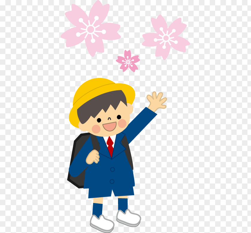 Asian Children 入学式 Matriculation Elementary School Illustration PNG