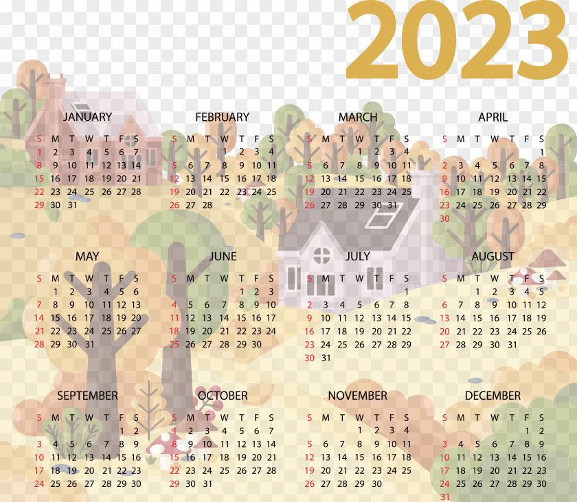 Calendar Week Holiday Calendar 2023 PNG