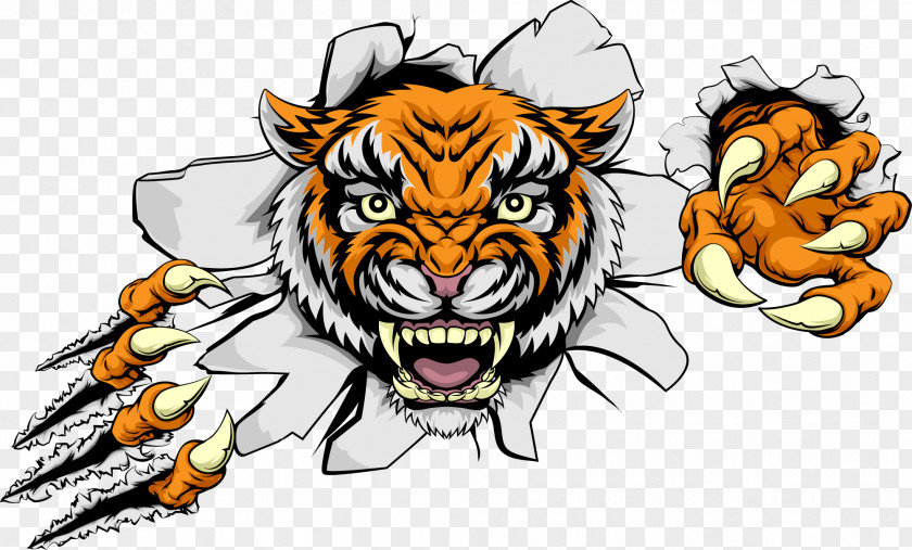 Ferocious Tiger Bengal Cat Clip Art PNG