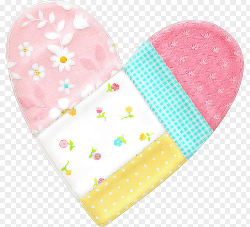 Pink Heart Yellow Pattern Textile PNG