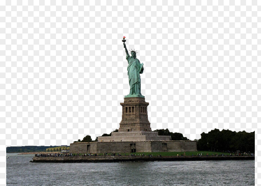 Statue Of Liberty Battery Park Ellis Island Upper New York Bay Harbor PNG